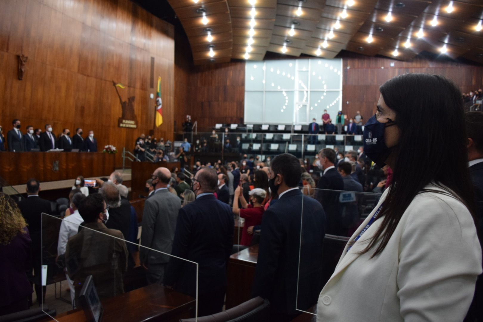 Eng. Nanci na posse do presidente da Assembleia